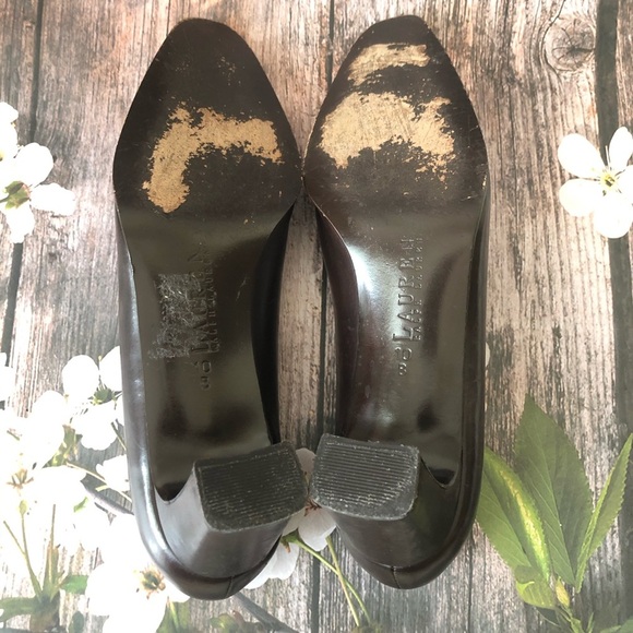 Lauren Ralph Lauren Brown Leather Heels - Picture 8 of 8
